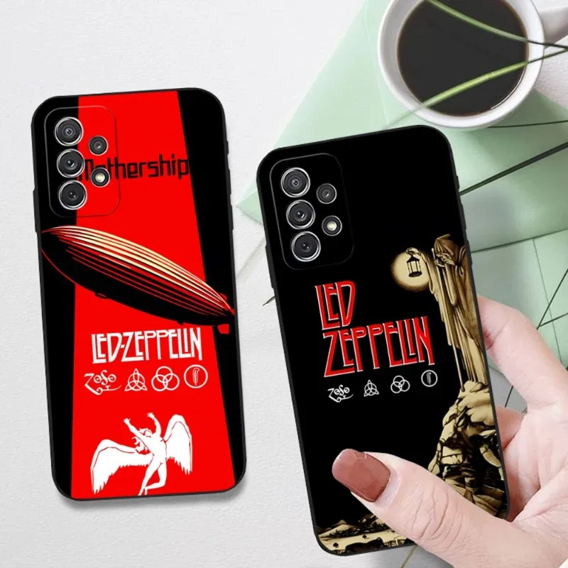 L-Led Band Zeppelin Phone Case Funda For Samsung S22 S23 S30 S21 S20 S9 S10 S8 S7 S6 Pro Plus Edge Ultra Fe Silicone Soft Coque