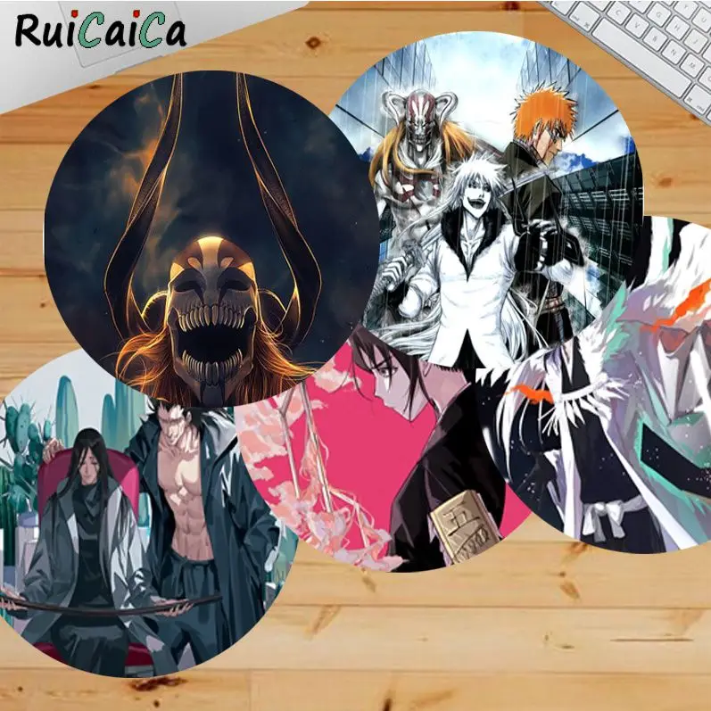

RuiCaiCa Bleach Mousepad Non-slip Round Promotion Table Mat Student Mousepad Computer Keyboard Pad Games Pad for Gamer Mousemat