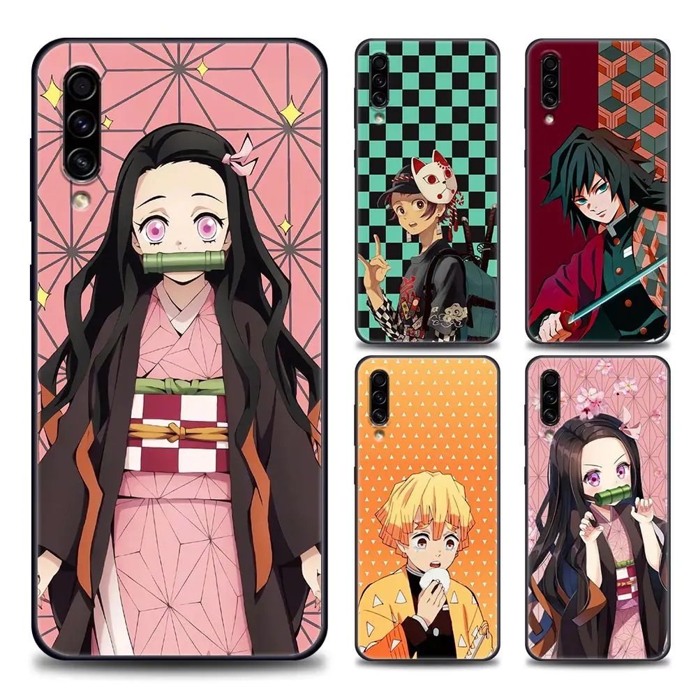 

Phone Case for Samsung A10 e S A20 A30 A30s A40 A50 A60 A70 A80 A90 5G A7 A8 2018 Soft Silicone Cover Cartoon Anime Demon Slayer