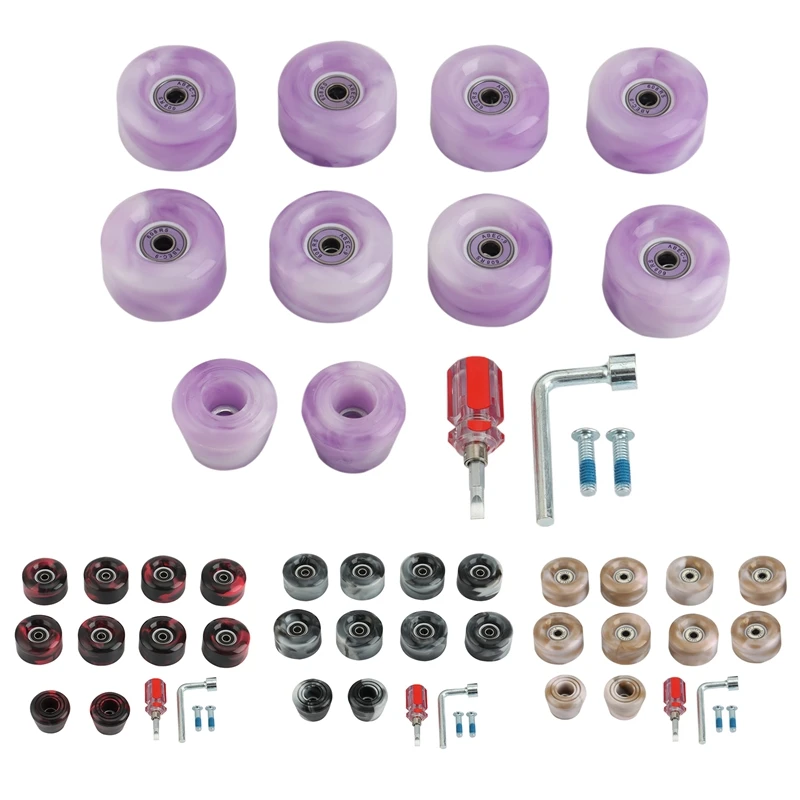 

8 Pack 82A Roller Skate Wheels 32 X 58Mm,Skate Wheels With Bearings Installed Double Row Skating Accessories