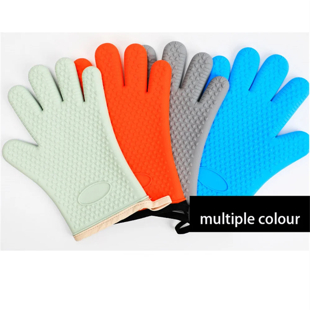 

Silicone Anti-scalding Oven Gloves Heat-resistant Grilling Gloves Suitable For Waterproof Grilling Cooking Baking Gloves Tool
