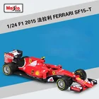 Модель гоночного автомобиля Bburago 1:24 F1 2015 Ferrari SF15-T Formula One из сплава, коллекционная игрушка в подарок B98