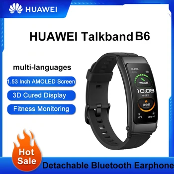 Original HUAWEI Talkband B6 Bluetooth 5.2 Smart Bracelet Wearable Sports Wristbands 1.53 Inch AMOLED Screen Kirin A1 Processor
