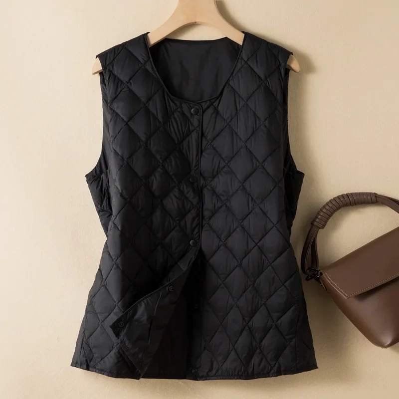 Осень/зима 2023 женский легкий хлопковый жилет пуховая хлопковая куртка с