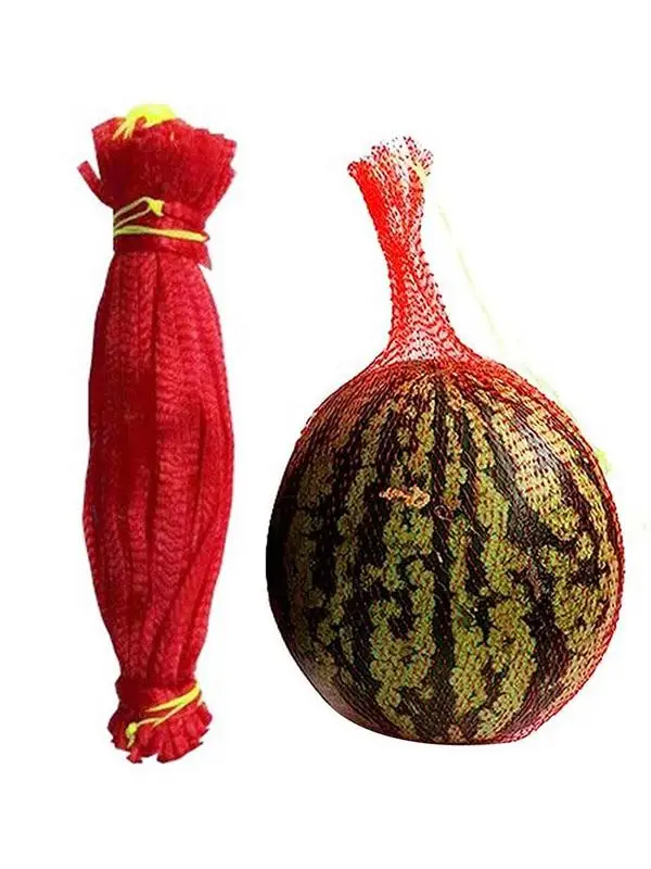 

100pcs Reusable Red Gardening Net Plastic Mesh Bags Of Fruit String Bag Fruit Growth Mesh Bag Home Storage Length 45cm