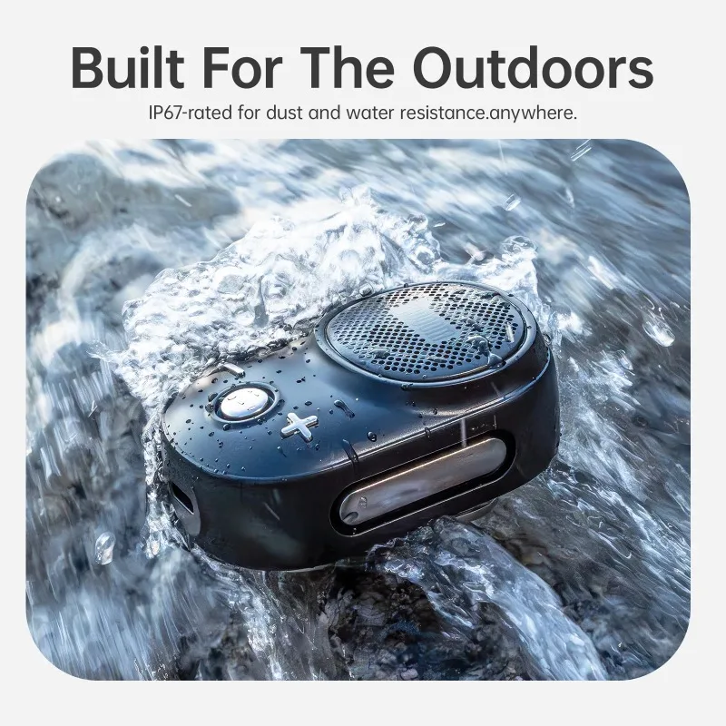 Фото Портативная Bluetooth-колонка Divoom Itour-S, водонепроницаемая (IP67), для кемпинга, с креплением на ремень, 10 часов работы, стильный дизайн №3