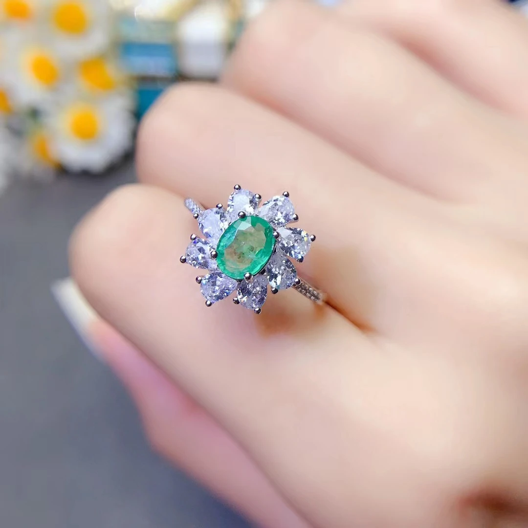 Обручальное кольцо для женщин 5 мм * 7 0.6ct искусственное свадебное ювелирное