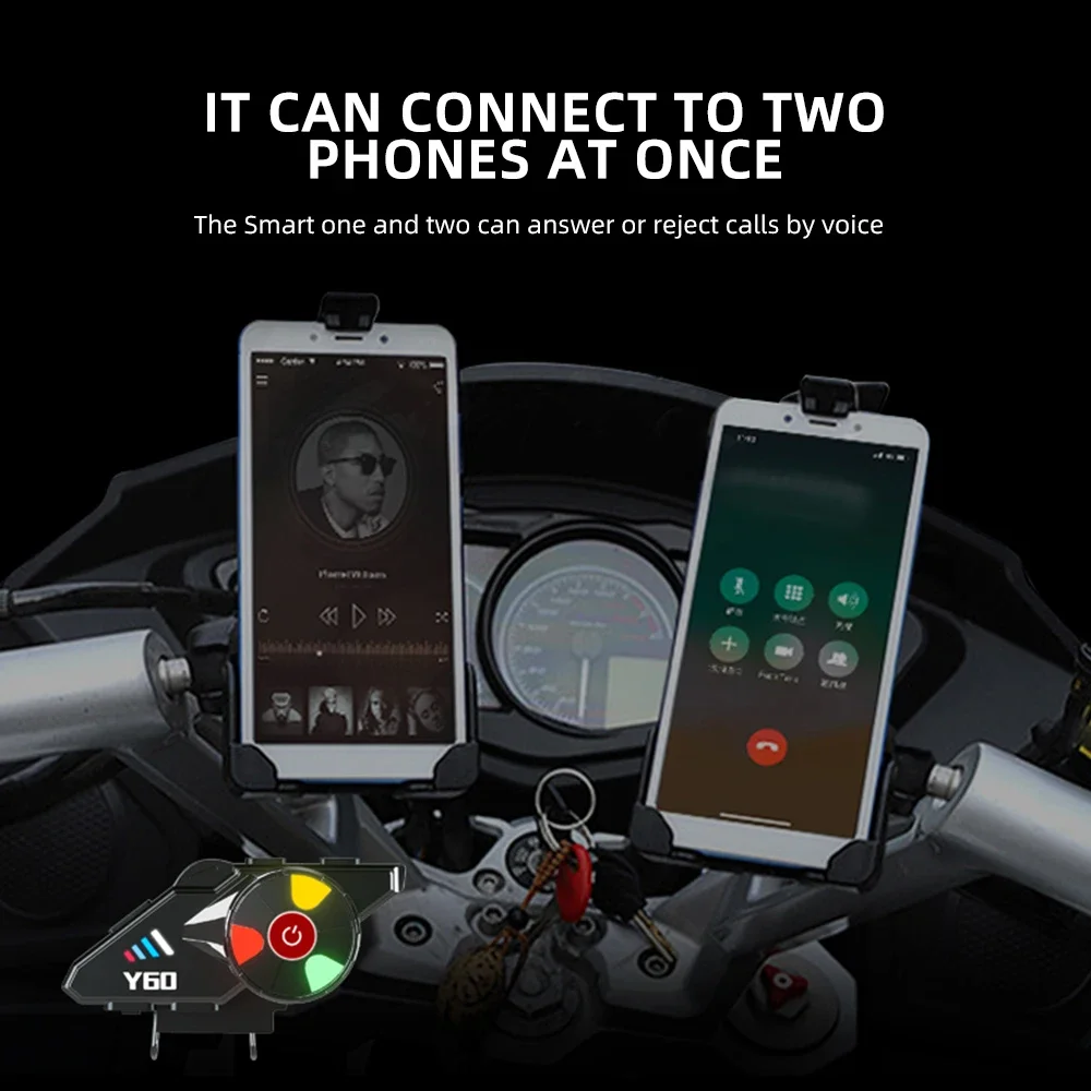 Водонепроницаемая Bluetooth-гарнитура для мотоциклетного шлема с шумоподавлением и