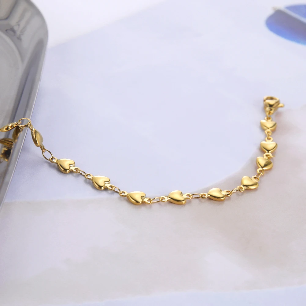 Ожерелье женское с бусинами в форме сердца