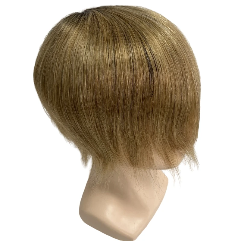 T1b#27 Full Lace Unit 8x10 Straight Male Hair Toupee For Men