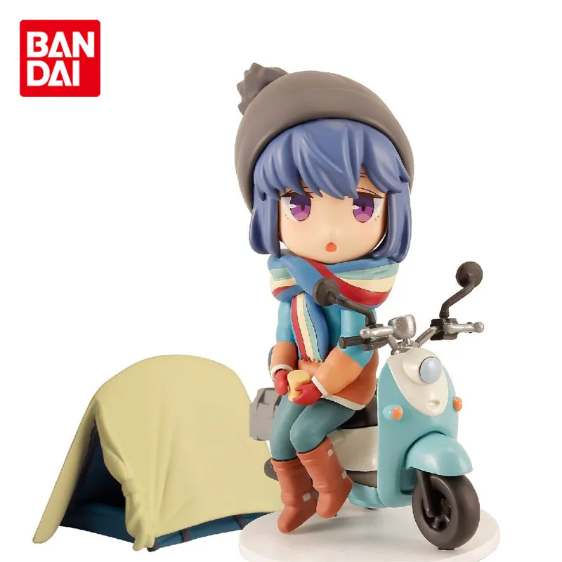 

Bandai Genuine Mini Q Version Yuru Camp△ Shima Rin Motorcycle Tent Anime Action Figure Toys for Boys Girls Kids Gift