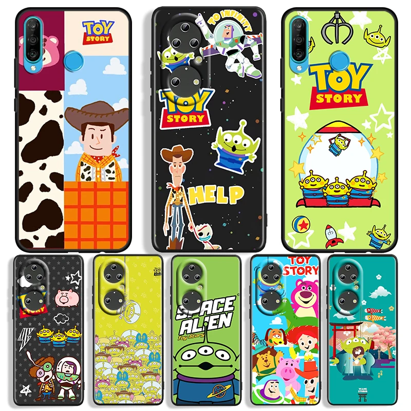 

Toy Story Disney For Huawei P50 P40 P30 P20 P10 Pro Lite P Smart Z 2021 2019 4G 5G Silicone Soft Black Phone Case