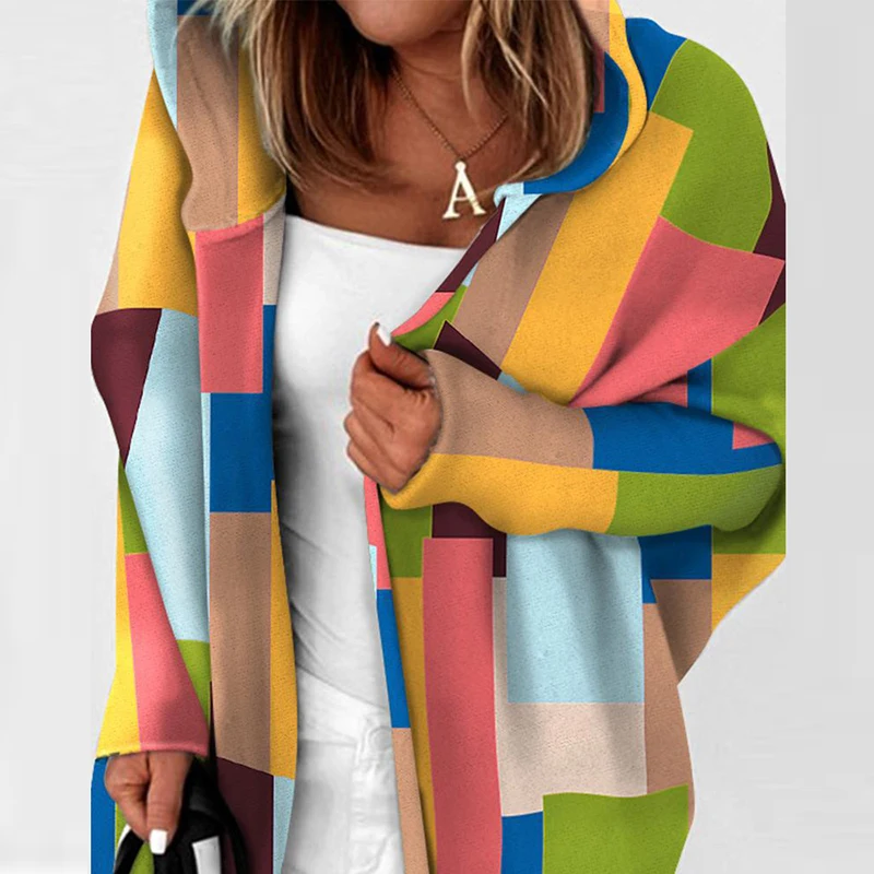 Женское прямое шерстяное пальто элегантное винтажное свободного покроя с