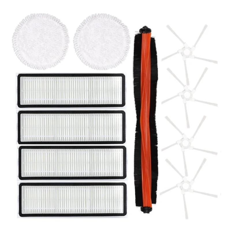 

11Pcs Replacement Spare For Xiaomi Mijia Pro STYTJ06ZHM Self-Cleaning Robot Vacuum Washable Main Side Brush Mop Filter