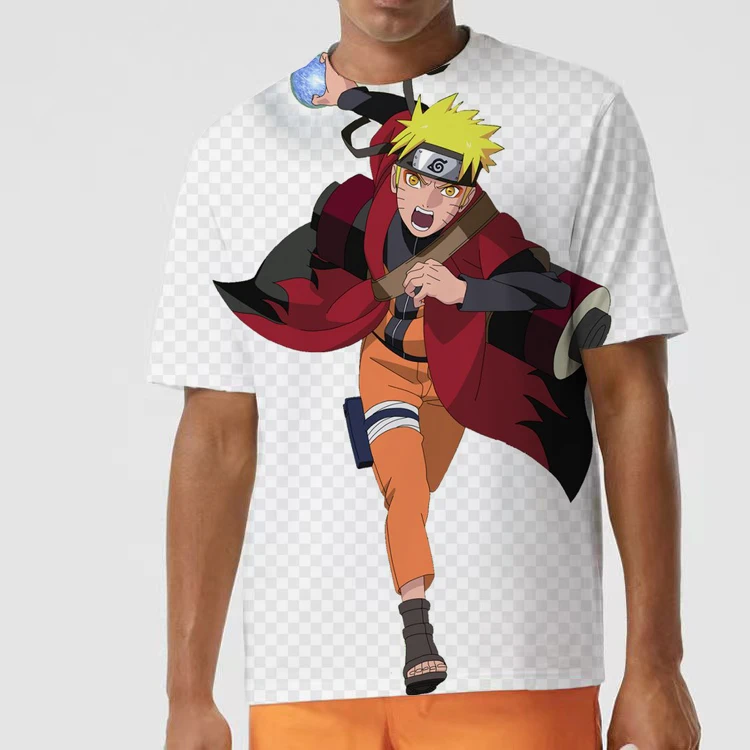 

Naruto Anime Men T-Shirt Crew Neck T-Shirt Charming Cartoon Fashion Cute Casual Summer Top Graphic T-Shirt