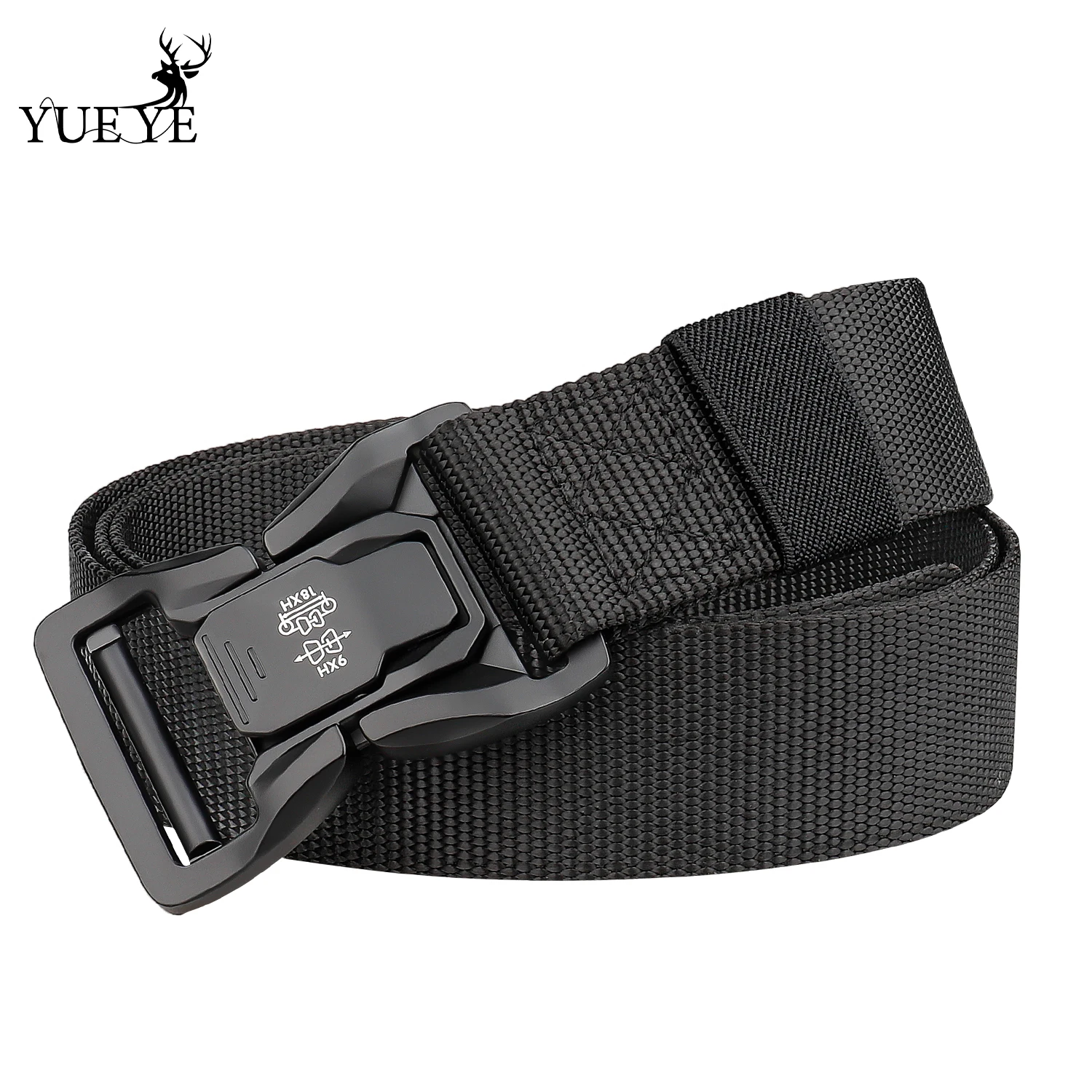 Men's outdoor hunting tactical belt multi-function high-quality marine canvas black belt men's luxury design