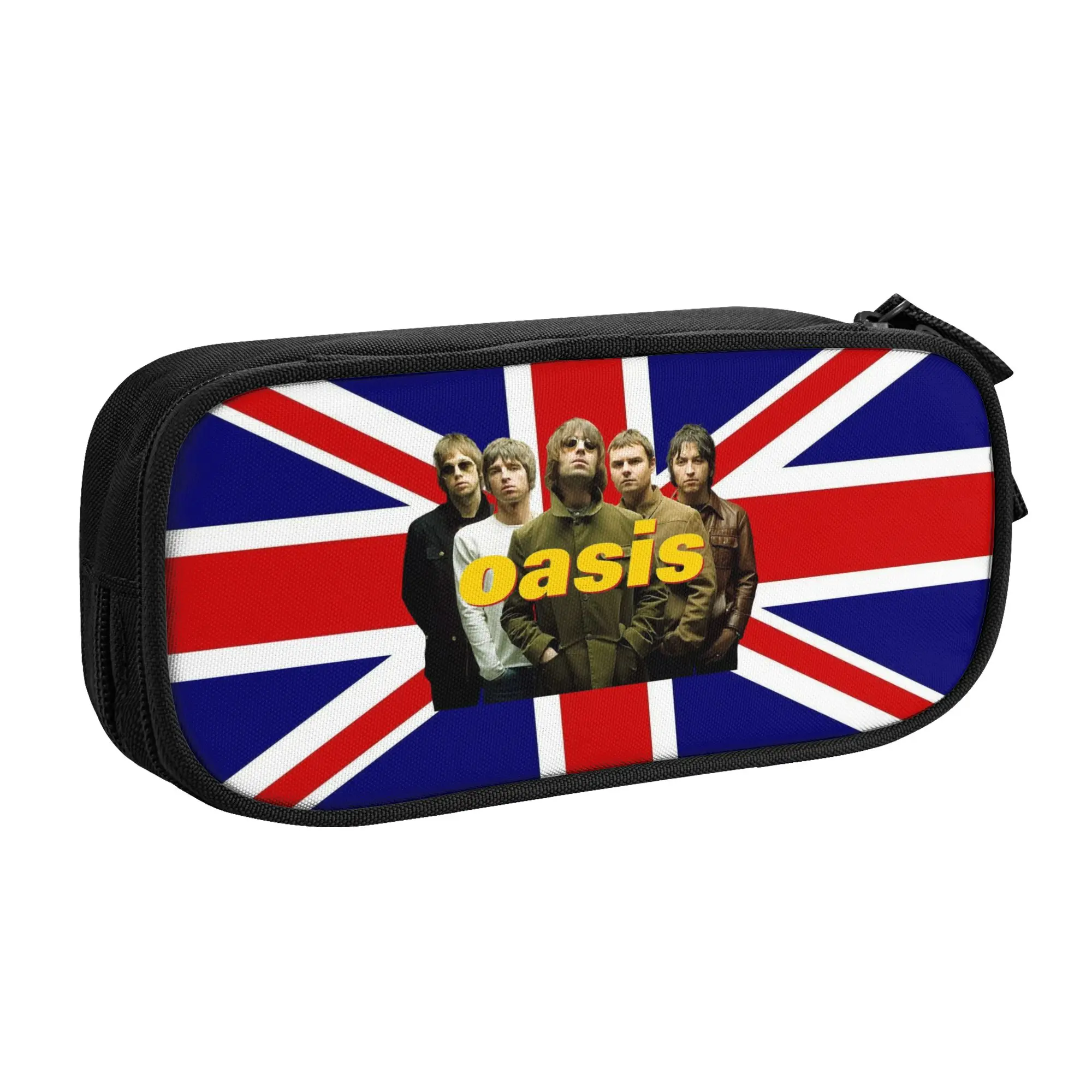 Фото Пенал для девочек и мальчиков British Music Definitely Maybe O-Oasis, большая сумка для хранения ручек, школьные принадлежности №1
