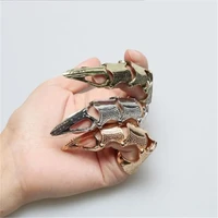three colors cosplay bendable joint nail ring vintage steampunk ring for men and women props metal accessories creative