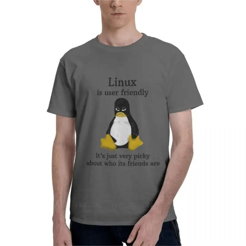 

Linux is user friendly Its just very picky about who its friends are tshirt Classic T-Shirt men t shirts Men's clothing