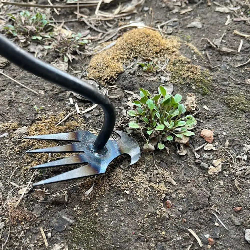 

Gardening Hoe Weeding Tool Root Pulling Small Rake Loosening Soil Digging Wild Vegetables Manganese Steel Agricultural Tools