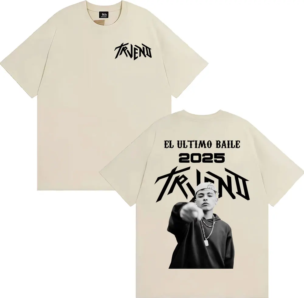 Рэпер Trueno El Ultimo Balie 2025 World Tour Футболка Мужчины Женщины Harajuku Хип-Хоп Негабаритные футболки Повседневная удобная свободная футболка (art.: 3920cedce8e60) - 3920cedce8e60
