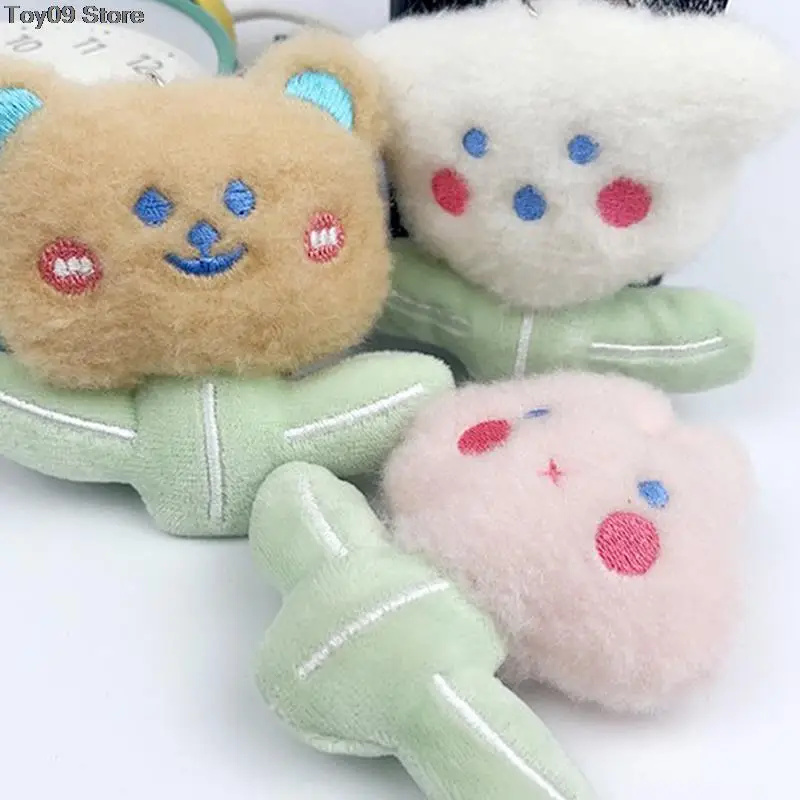 

1 шт. креативная подвеска в виде плюшевого цветка, новый милый медвежонок, розовый кролик, 3D подвеска в виде сумки, парный брелок с растениями