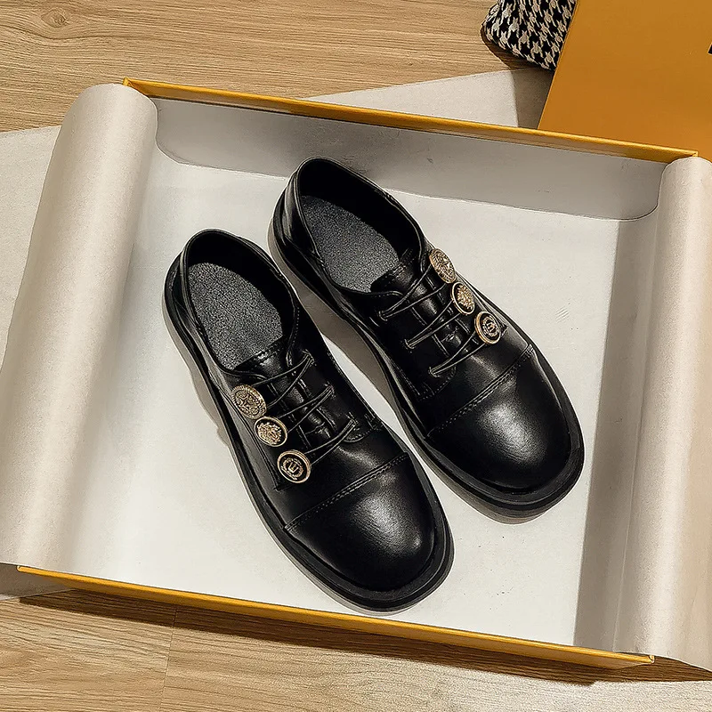 

2022 a round head and round head shoes female soft bottom shoes
