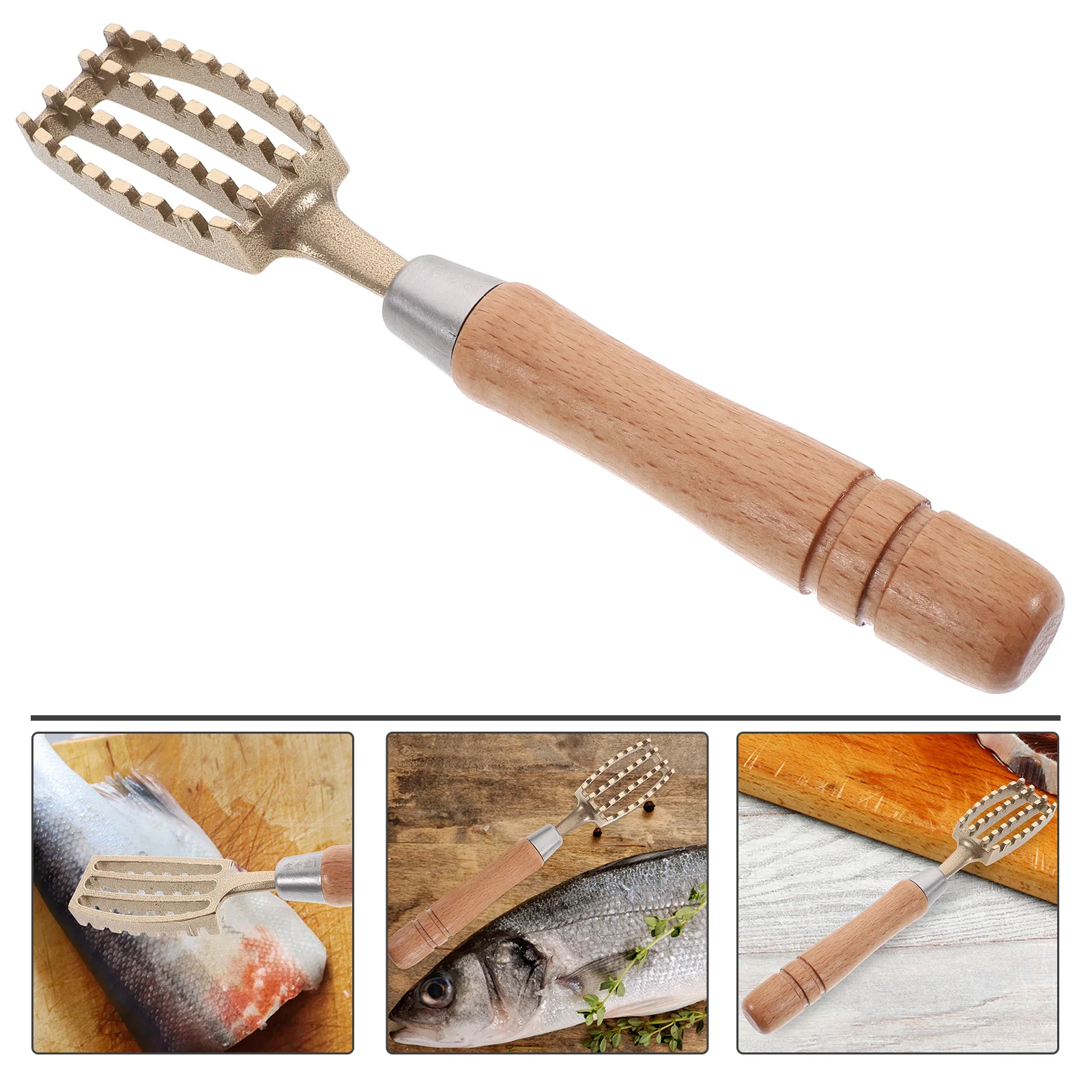 

Metal Spatula Fish Scale Planer Cleaning Peeler Seafood Remover Scraping Gadget Grater Removing Tool Scaler Cleaner Scraper