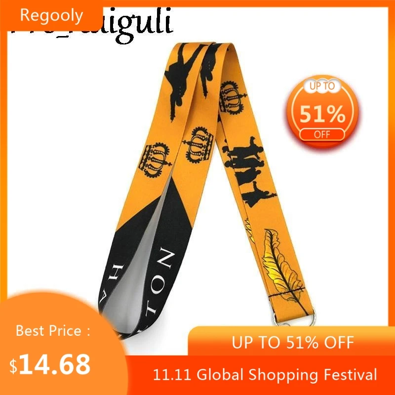 

30pcs Broadway musical Hamilton Neck keychain necklace Anime Cartoon Neck Strap Lanyard ID badge holder Keychain Lanyards