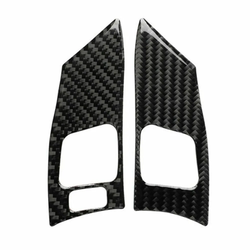

2pcs Car Steering Wheel Button Cover Trim For LEXUS IS250 300 350 2006-2012 Carbon Fiber DIY Car Sticker Interior Decoration