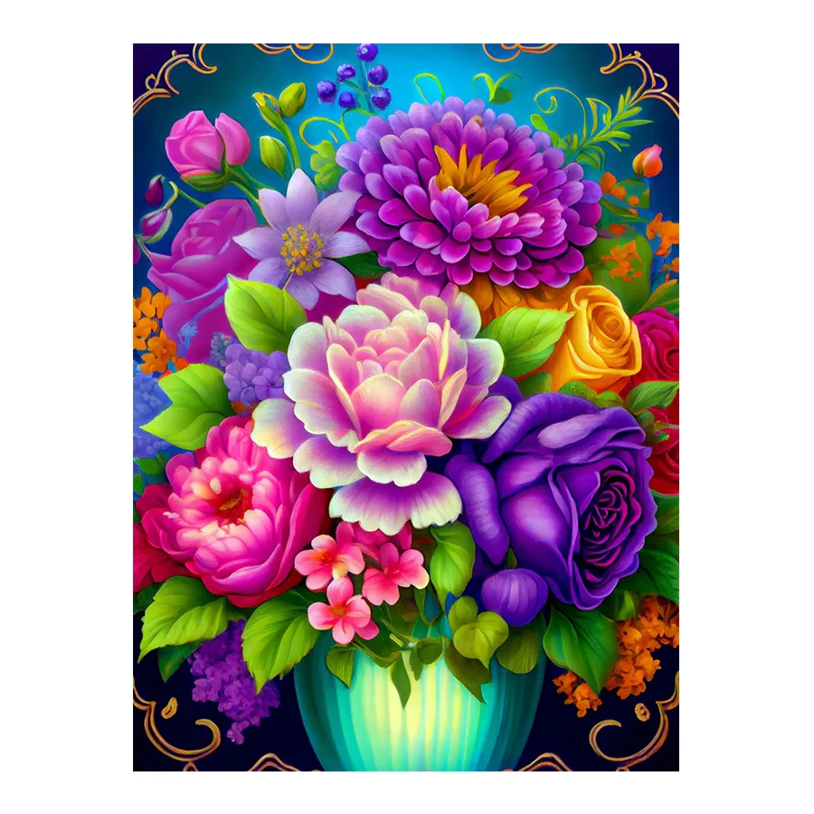 

Алмазная живопись, красивый цветок, полный квадрат, Круглый Набор для вышивки крестиком 5D, DIY вышивка, мозаика, домашний декор