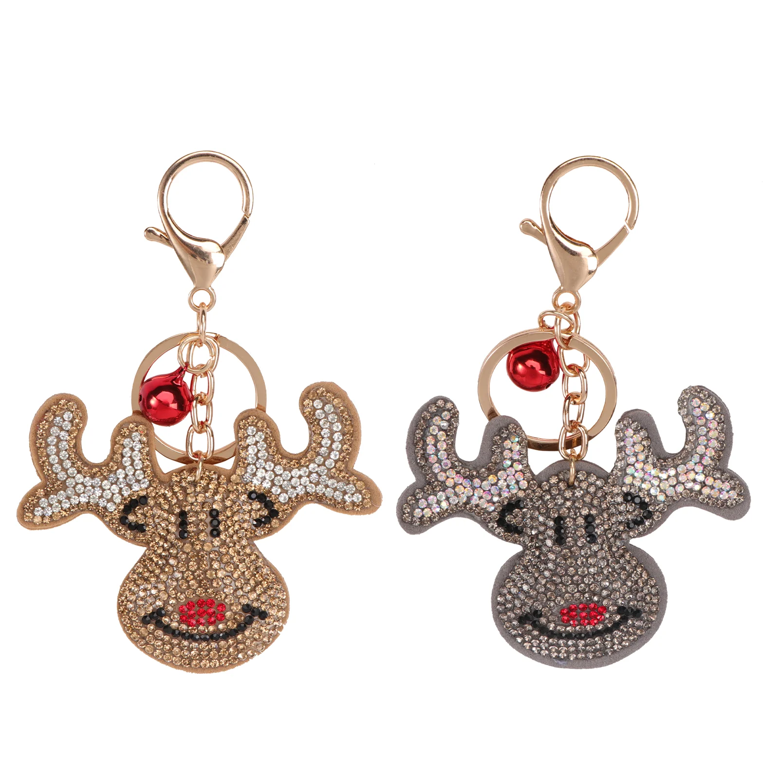 

Keychain Key Christmas Ring Reindeer Gift Pendant Keychains Lovely Decor Chain Bag Elk Santa Claus Decorative