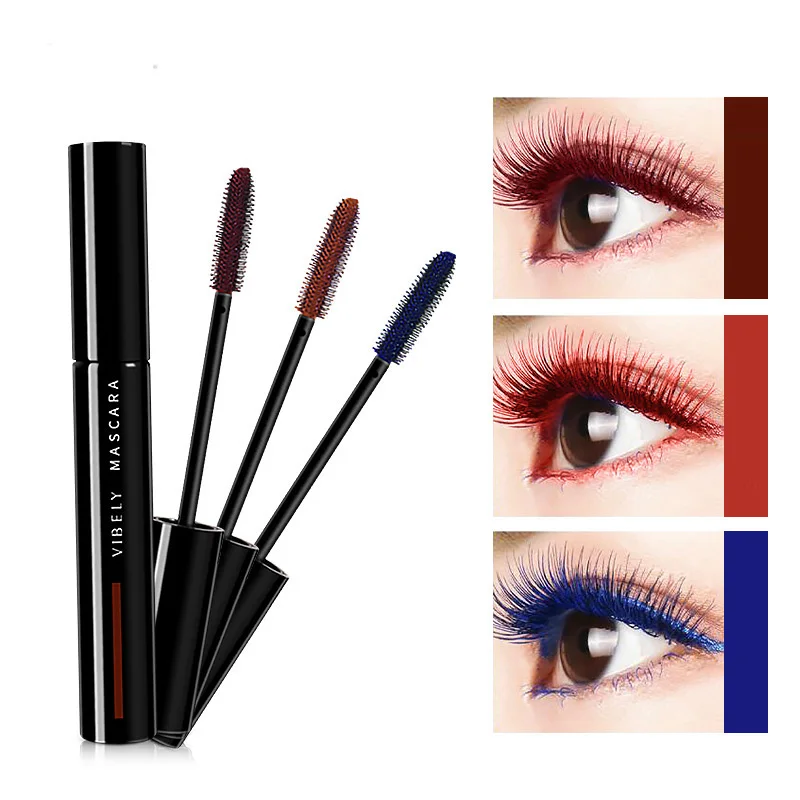 

Colorful Mascara Waterproof Long Lasting Curling Mascara Fine Silky Texture High Color Rendering Easy To Dry Eyelash Makeup