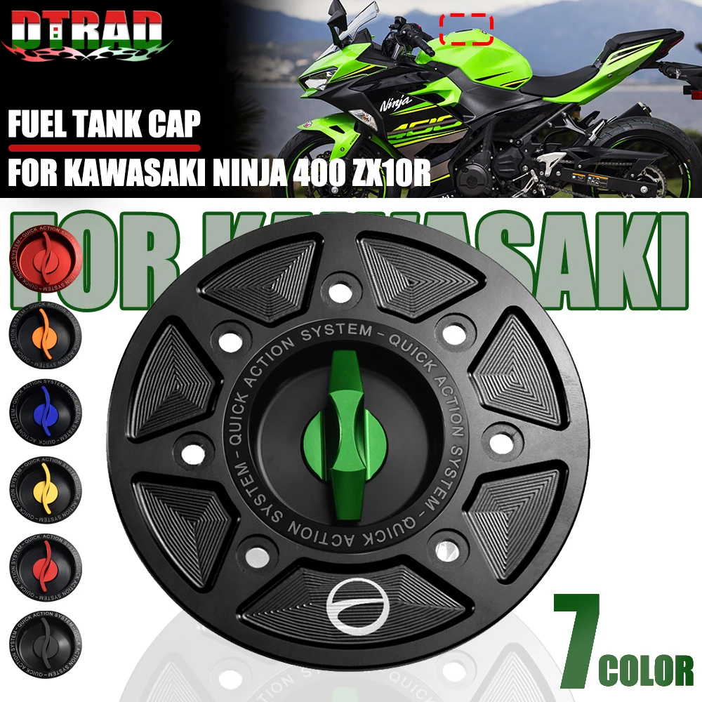 Фото Быстросъемный топливный колпачок для мотоцикла, крышка бензобака для KAWASAKI NINJA 400 650 250 Z650 Z900 ZX6R ZX10R/RR ZX 6R 10R RR, аксессуары №1