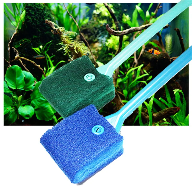 

Aquarium Fish Tank Glass Plant Cleaning Brushes Floating Clean Window Algae Scraper Sponge Tools