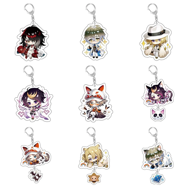 Хит продаж брелок для ключей с изображением аниме Luxiem VTuber Vox Akuma хита Rias школьный