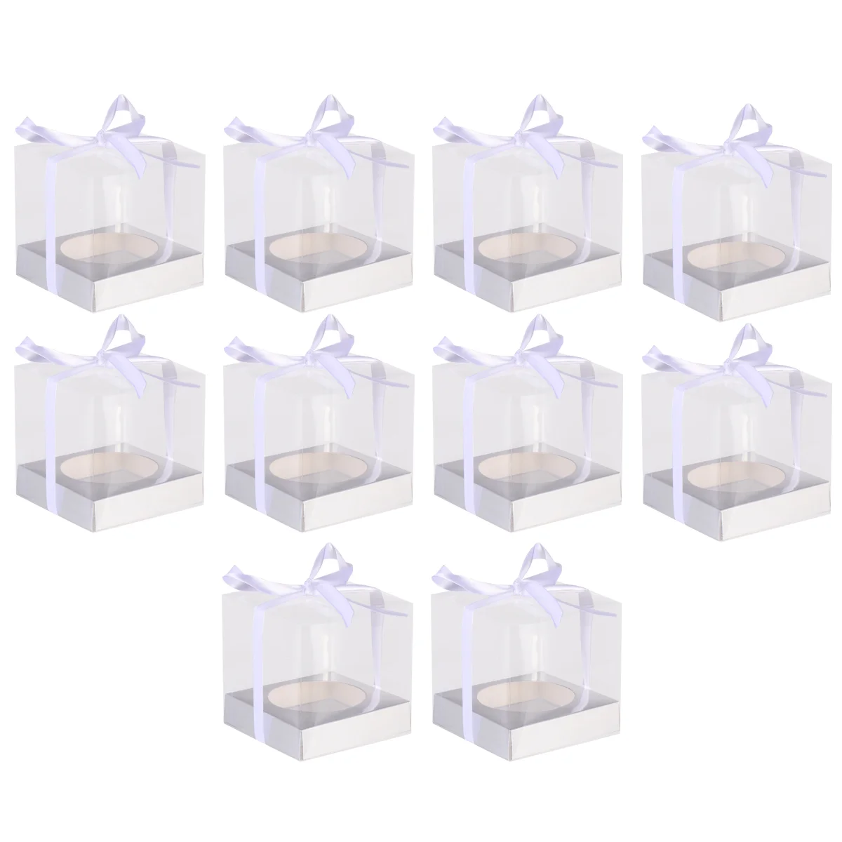 

Cake Box Boxes Display Baking Packing Birthday Transparent Carrier Cupcake Clear Tall Gift Cookie