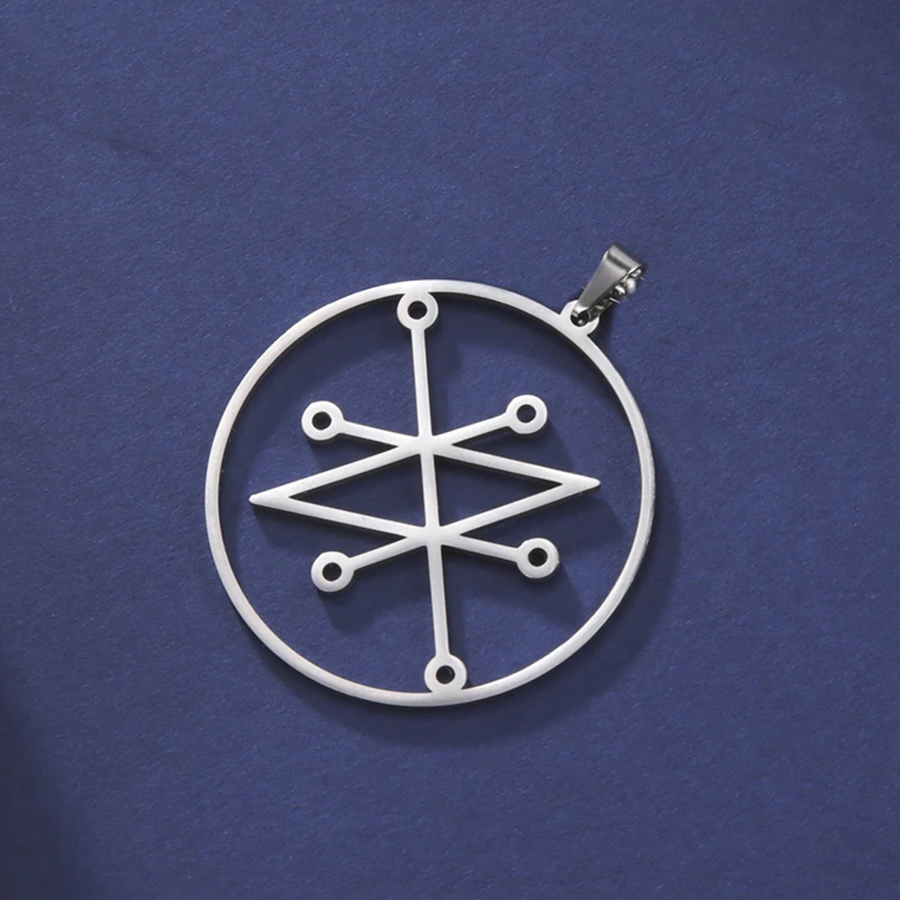 Dawapara, Sigil of azel, подвеска в виде демонического символа для ожерелья, серьги, подвески из нержавеющей стали, Соломон, скульптурный амулет, аксессуары