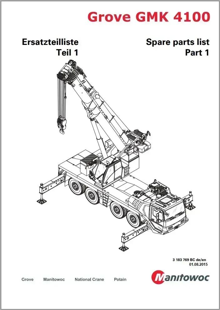 SpecDiag Grove GMK Crane 2023, руководство по каталогу запасных частей в формате PDF (art.: 3920cf32b287f) - 3920cf32b287f