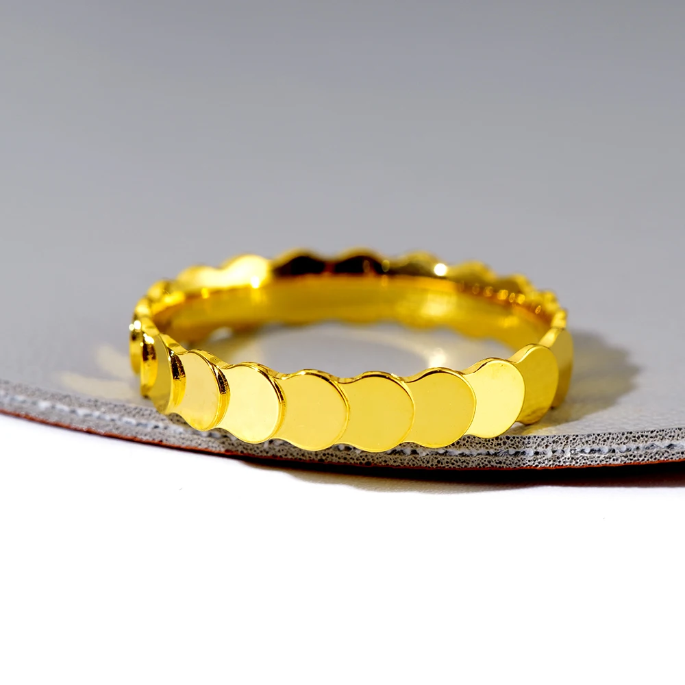 

inserts Stainless Steel Chain Ring Charm Metal Twisted 18 K Plated Finger Gold Statement Jewelry бижутерия для женщин Gala Gift