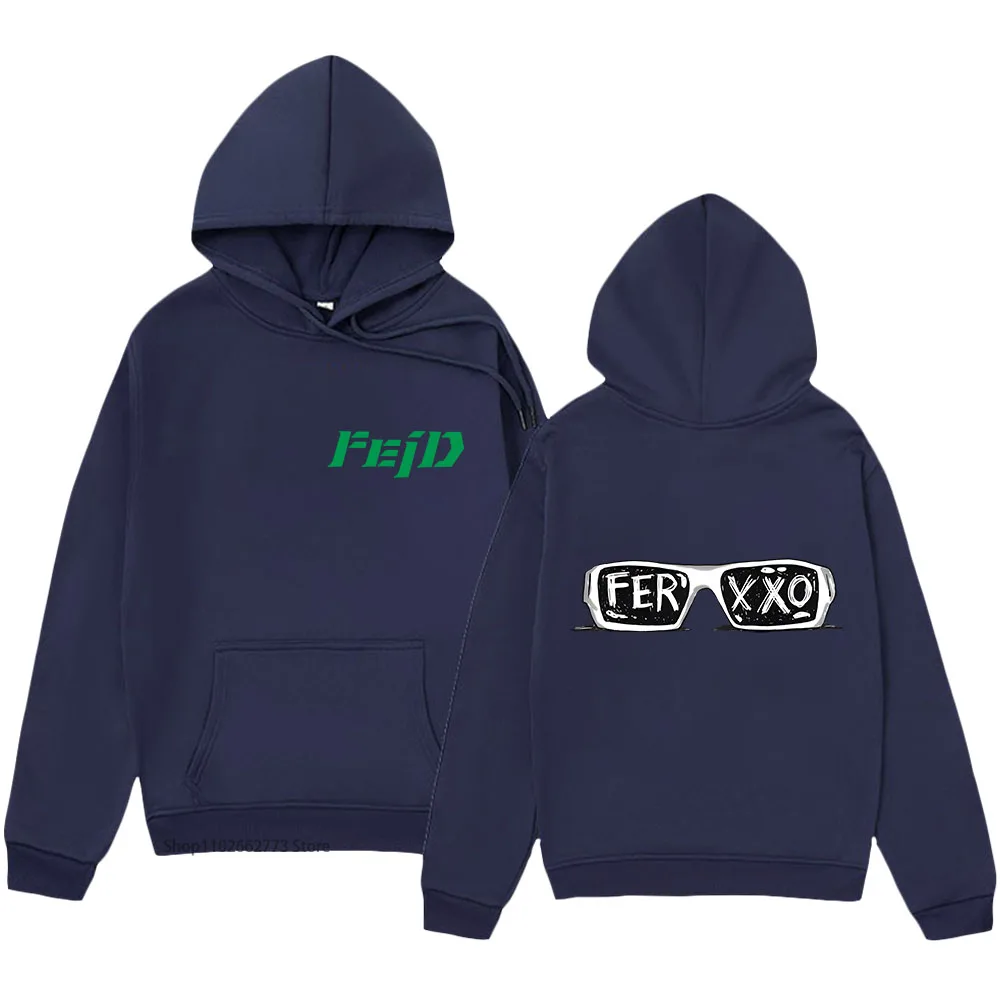 

Forxxo Feid Hoodie Glasses Graphic Sweatshirt 90s Rapper Clothes Women Men's Clothing Autumn Winter Tops High Street Streetwear