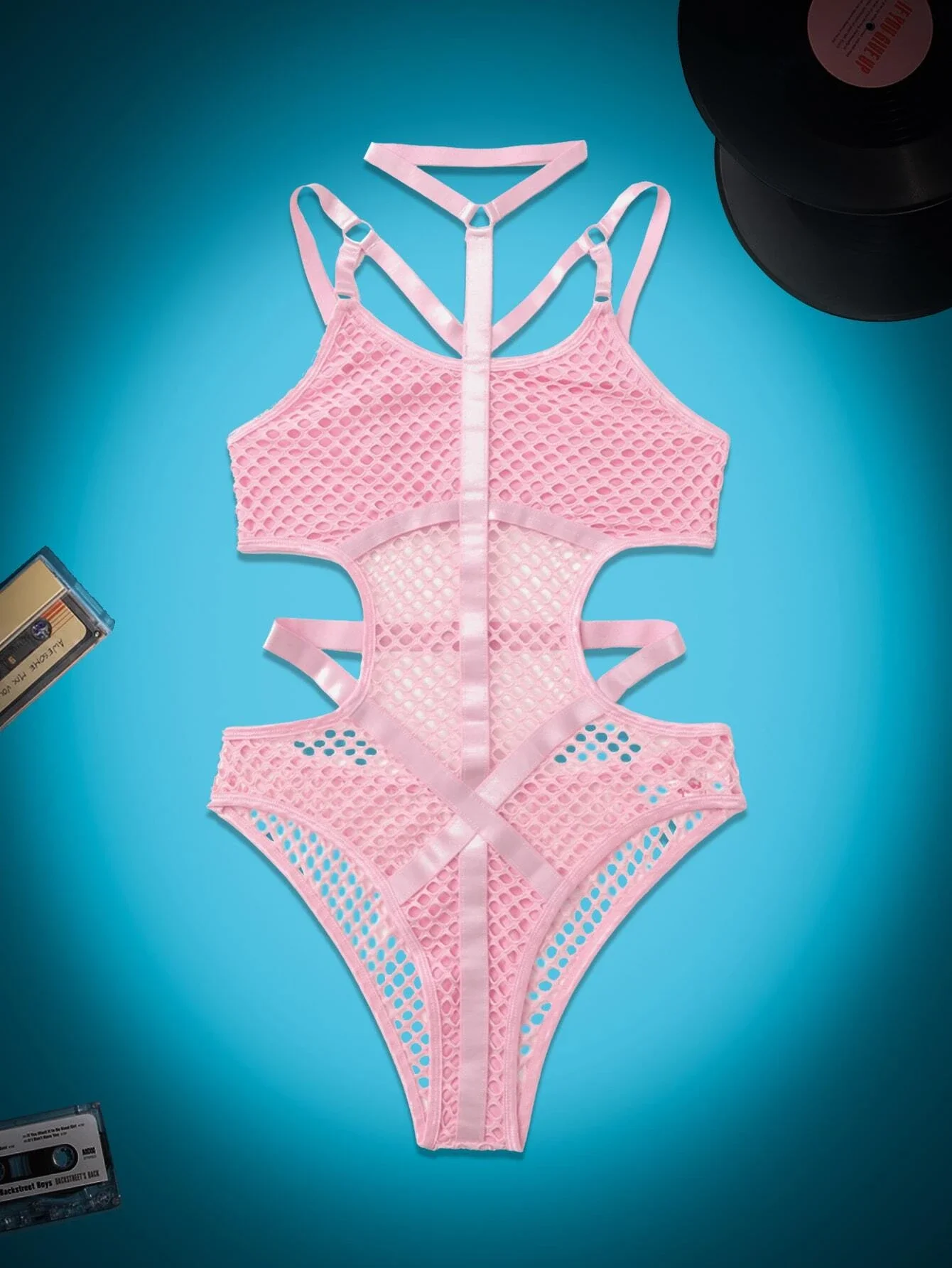 Горячая Распродажа черный сексуальный женский Повседневный сетчатый полый