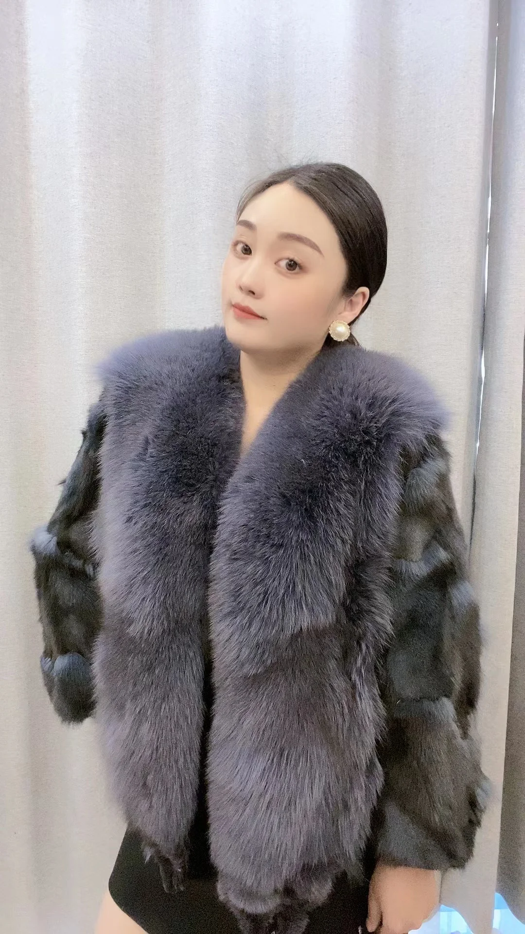 Fur Coat New Fox Fur Jacket  Women Winter Warm Nice