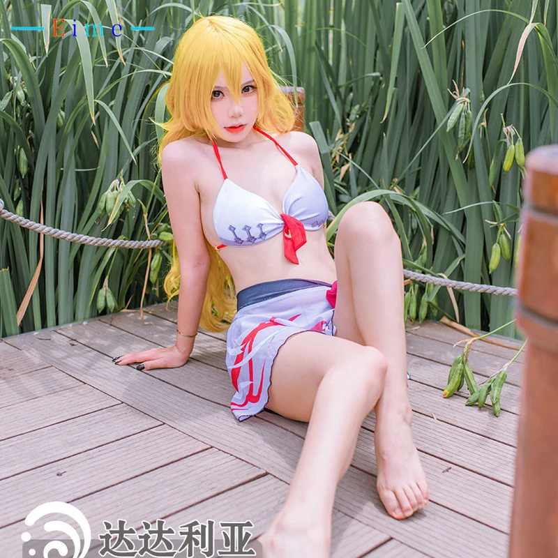 

Tartaglia Swimwear Game Genshin Impact Cosplay Costume Women Sexy Swimsuit Anime Bathsuit Halloween Carnival Outfit