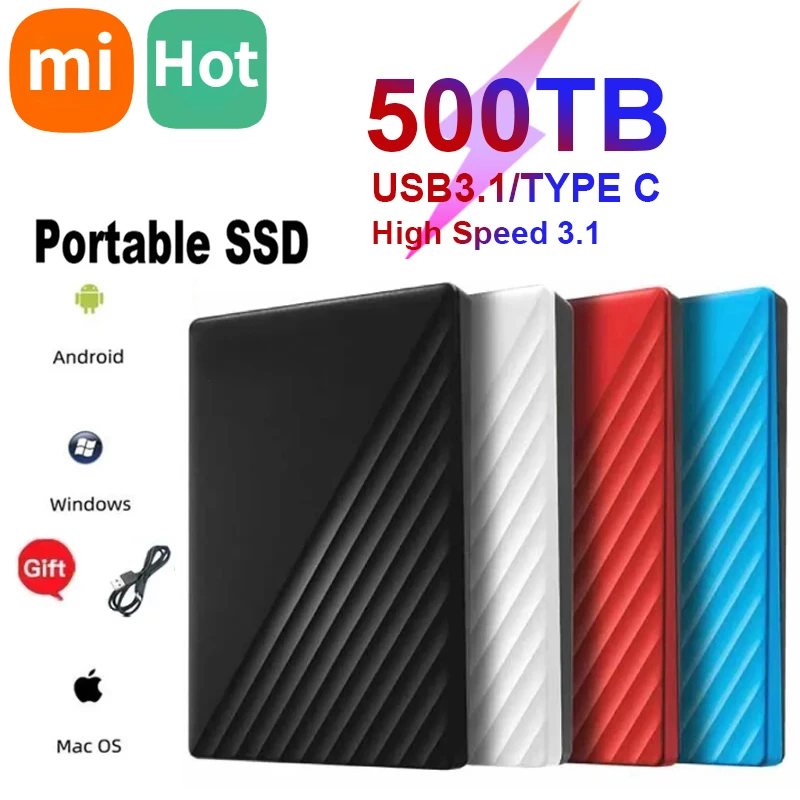 

SSD 4TB External Solid State Drive High-speed 8TB 16TB 64TB Storage Device Hard Drive Portable SSD Mobile Hard Drive