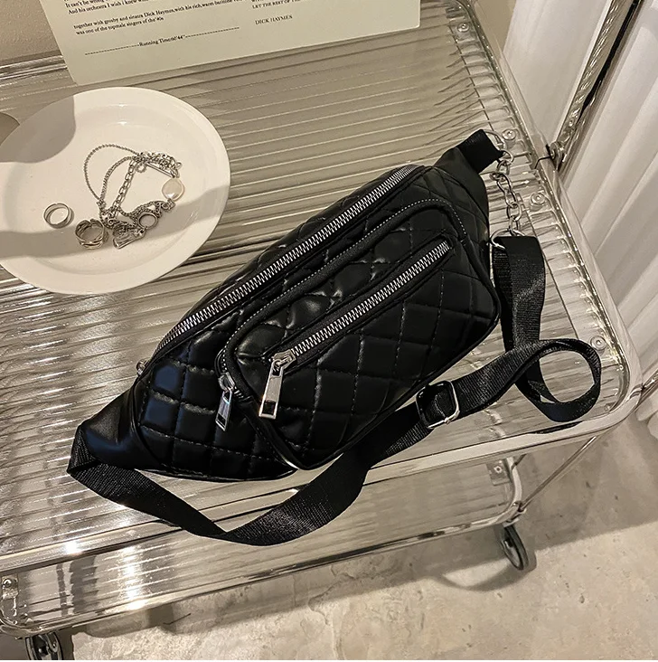 

2022 New Women Waist Bag Fashion Casual Belt Bag Women Waist Pack PU Chest bag