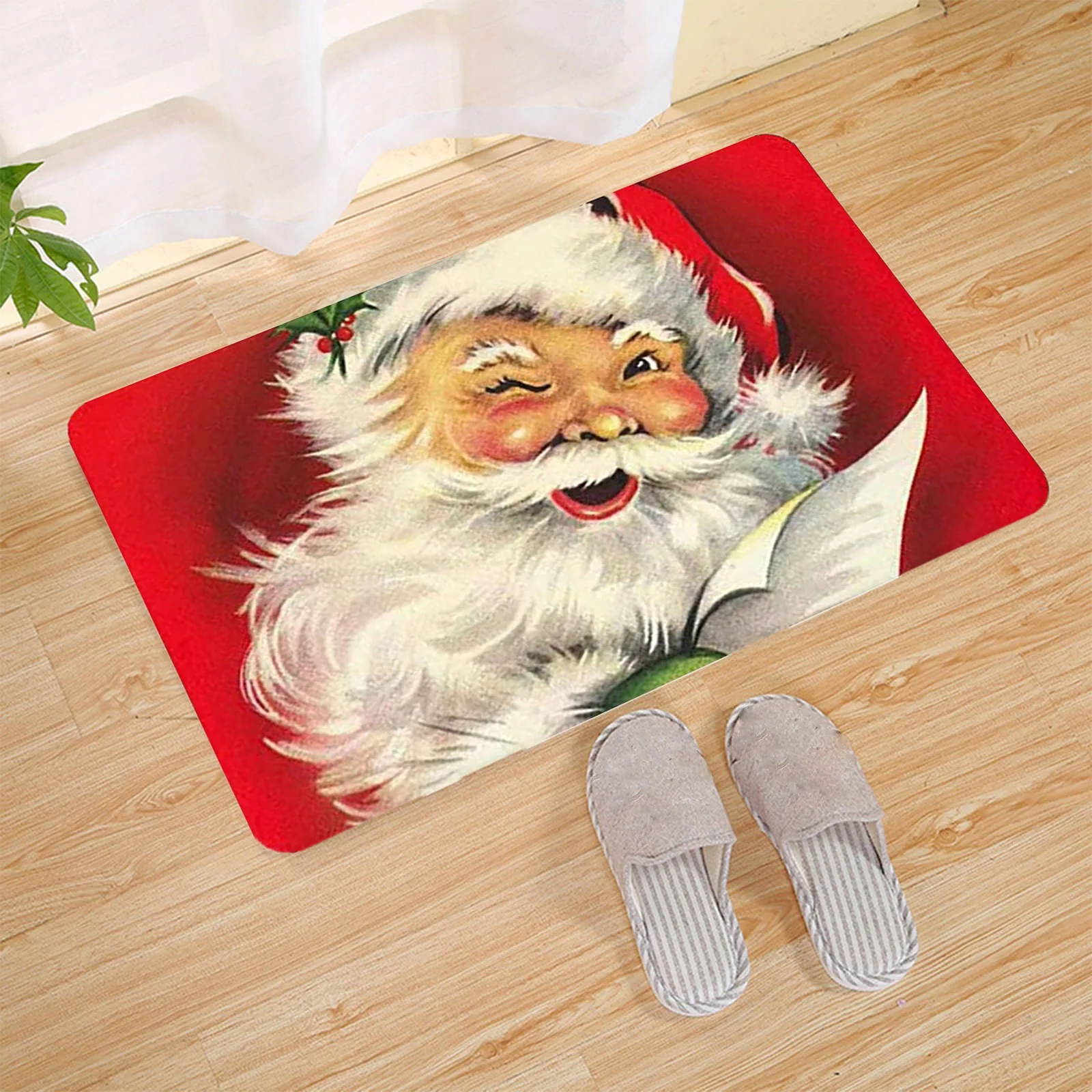 

Рождественский напольный коврик, коврик для входной двери, кухонный ковер с принтом, коврик для двери, коврик для впитывания воды, коврик дл...