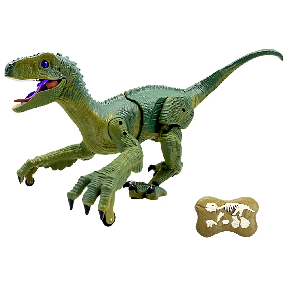 

RC Dinosaur Toy Animal Electric Walking Dinosaur Light Funny Remote Control Velociraptor Birthday Gift for Boys