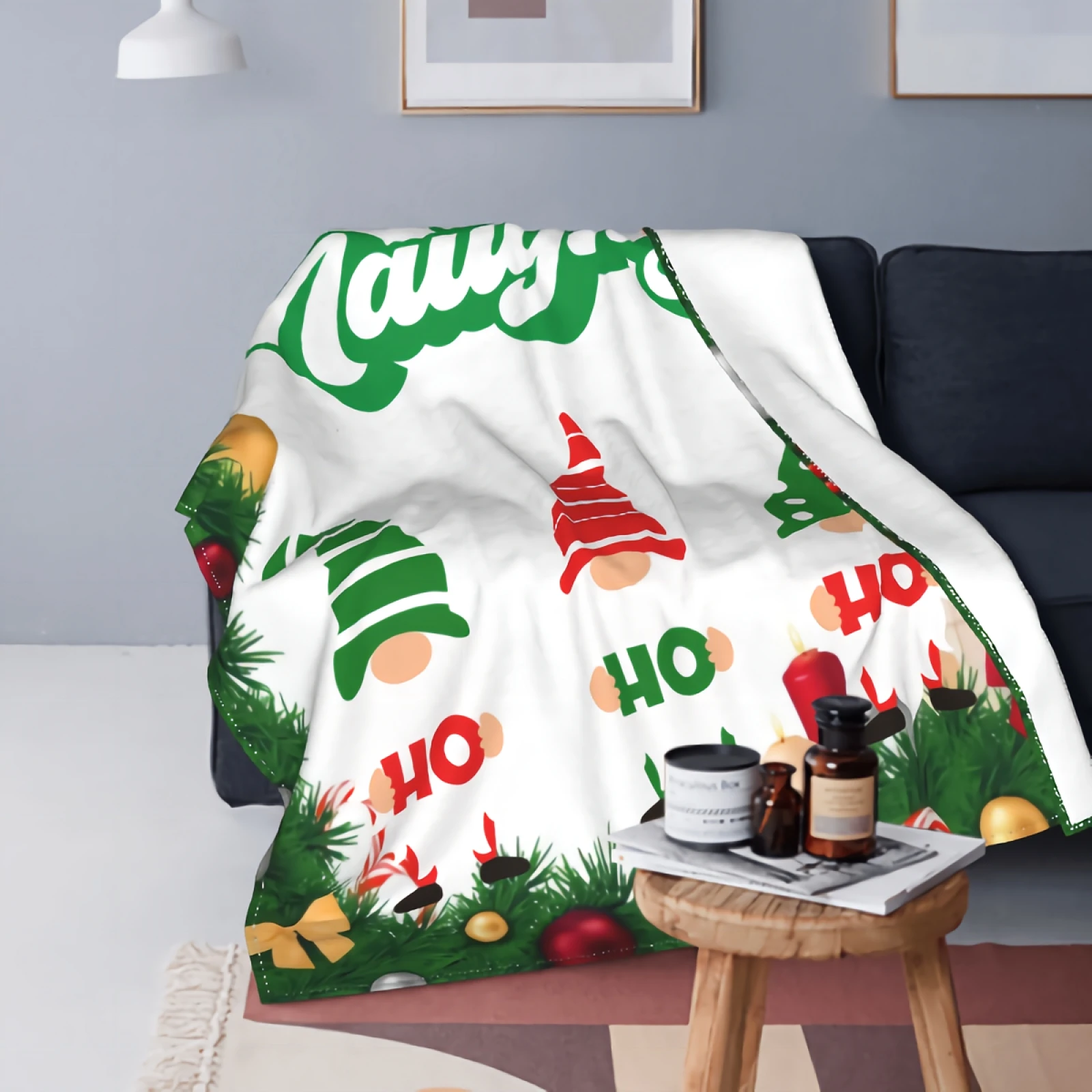 

Рождественское украшение Greicmn, плюшевое одеяло, шерпа, Флисовое одеяло, пушистое покрывало, для детей и взрослых, кроватка, диван, стул