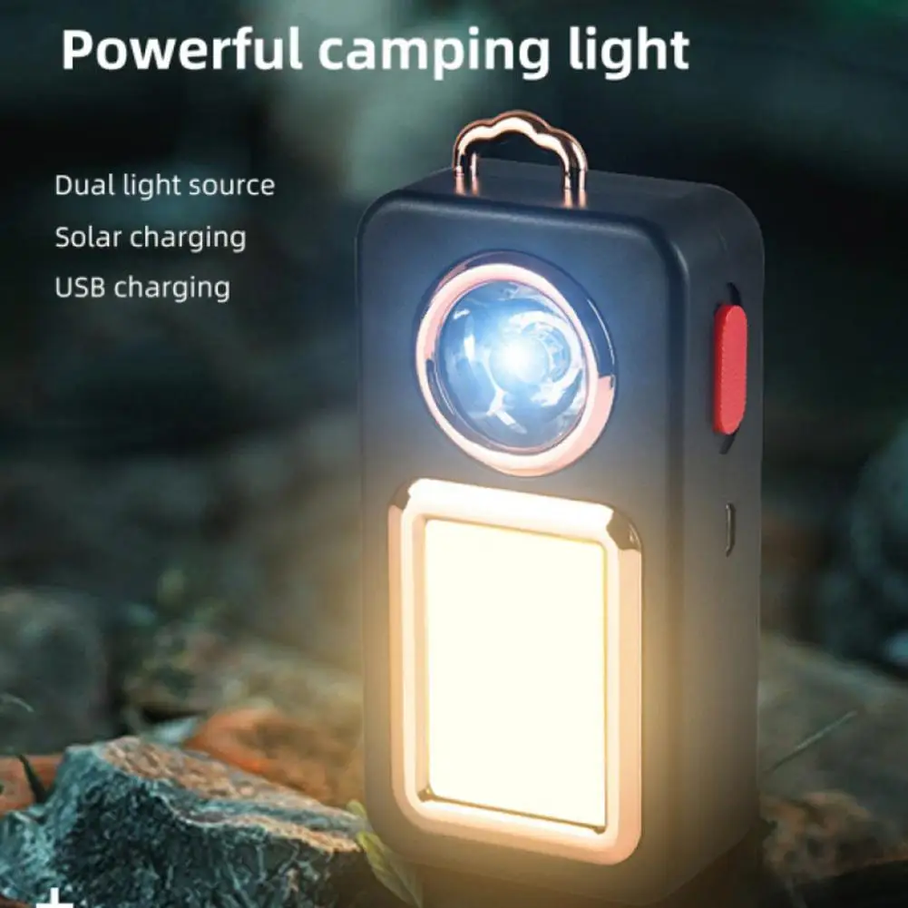 

Миниатюрный светодиодный фонарик, рабочий портативный карманный светильник, брелоки с солнечной/USB зарядкой, уличный фонарь для кемпинга и маленькой палатки